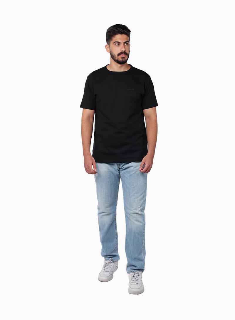 PRINCE 9587 Light Wash Straight Fit Distressed Jeans for Men - Classic and Modern Casual Denim by Reign Italia