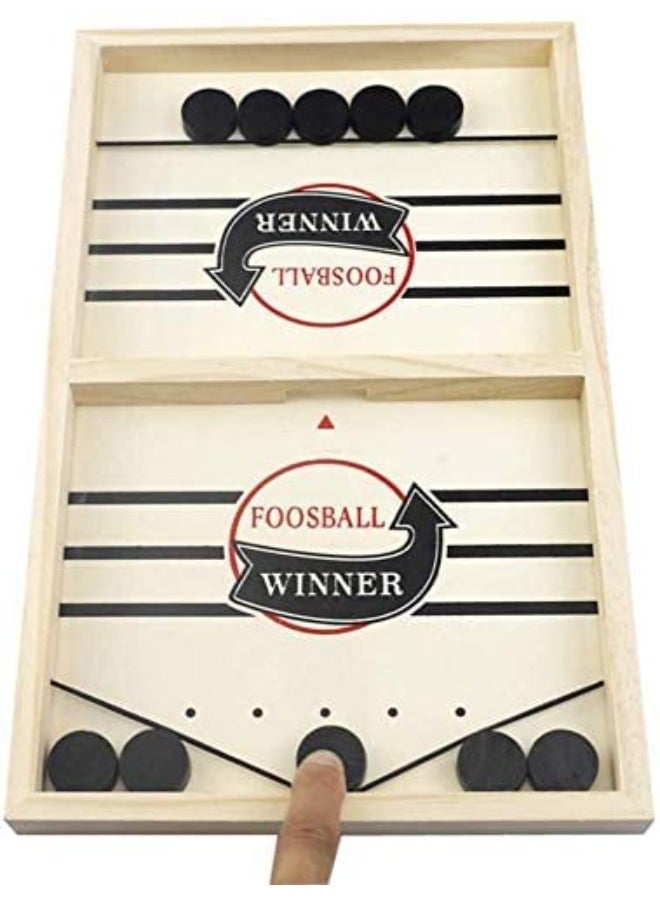 Slingshot Table Hockey Party Game – 2-in-1 Bouncing Chess & Ice Hockey Winner Board Game, 37x24cm Desktop Battle for Parent-Child Fun