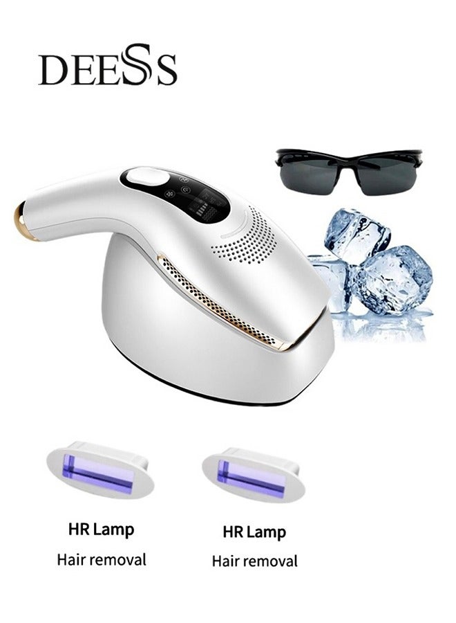 GP590 Plus Unlimited Flashes IPL Cooling Laser Hair Removal Machine 0.9s Permanent Painless Epilator With 2 HR Lamp White