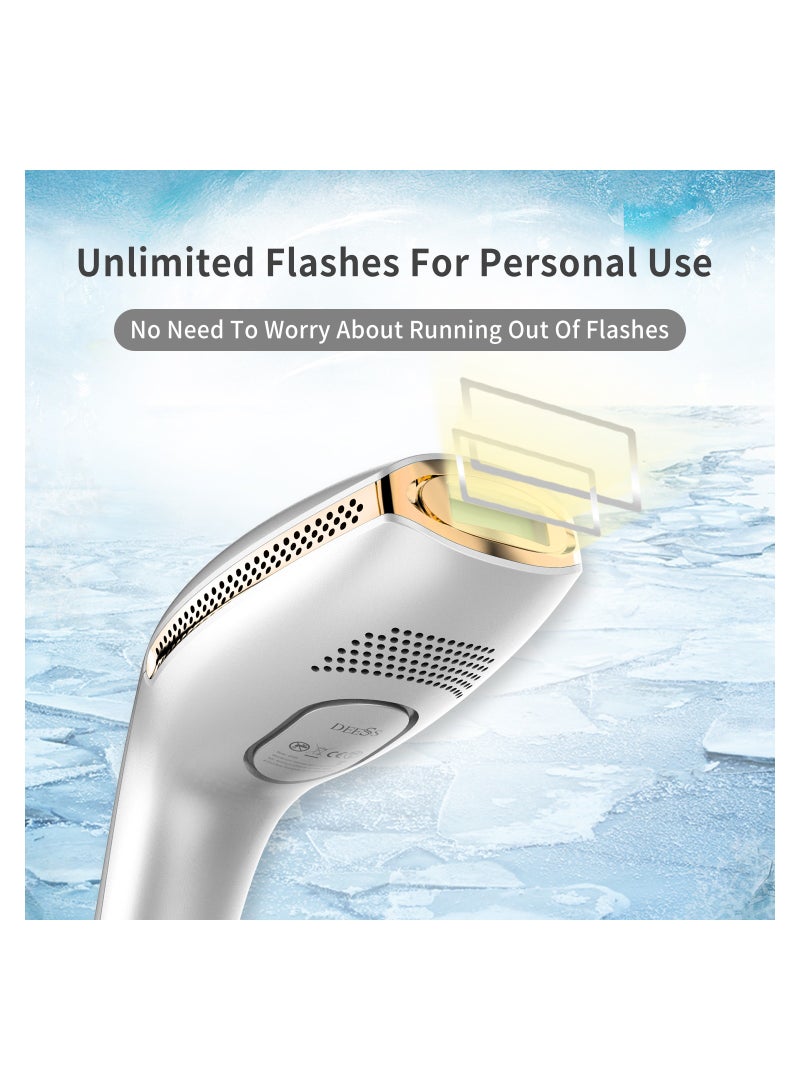 GP590 PLUS Unlimited Flashes Permanent Painless IPL Laser Hair Removal Device Epilator With 1*HR Lamp White