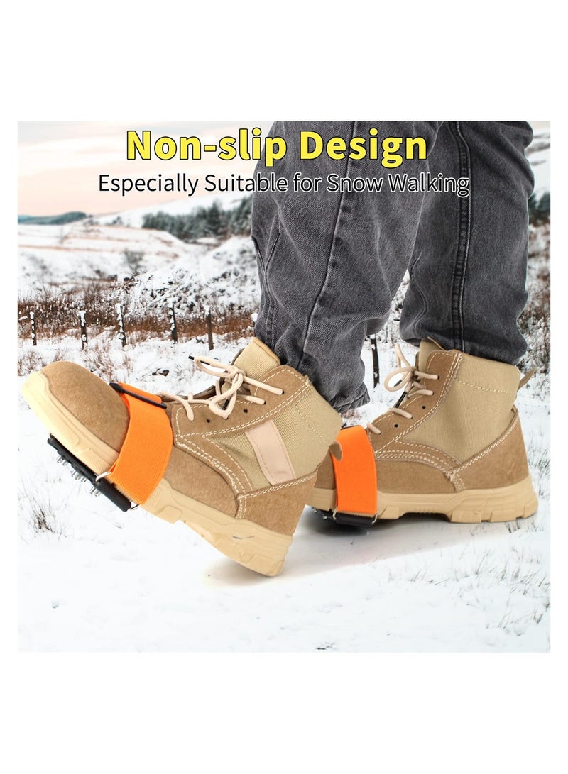 Winter Ice Grips for Shoes Anti Slip Traction Cleats with Tungsten Nails for Snow and Ice Walking Outdoor Activities