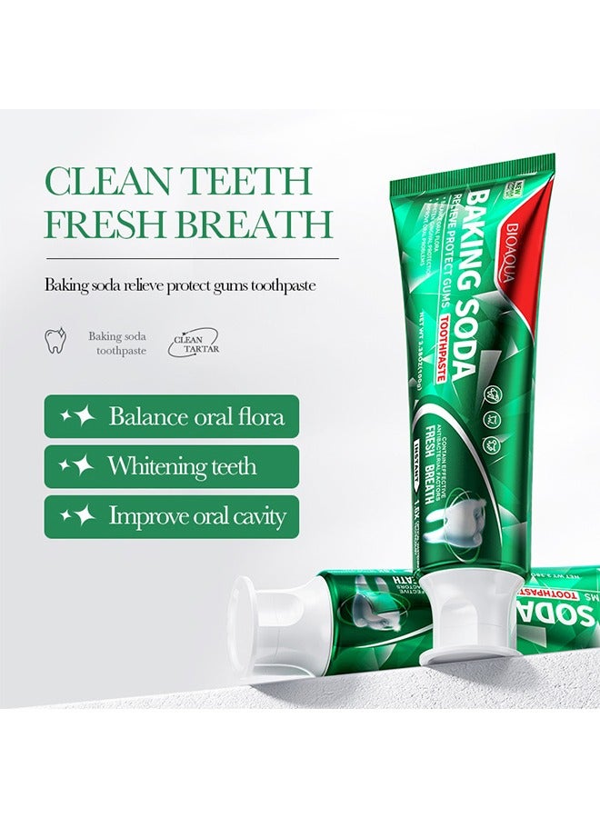 Baking Soda Toothpaste,Clean Attached Plaque and Tartar, Whiten Teeth, Clean and Purify Mouth 100g