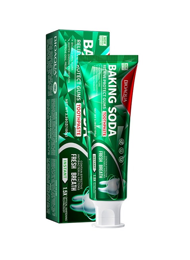 Baking Soda Toothpaste,Clean Attached Plaque and Tartar, Whiten Teeth, Clean and Purify Mouth 100g