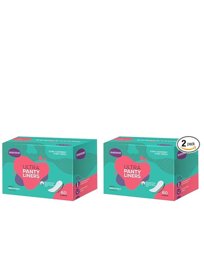 Evereve Anti-Bacterial Panty Liners for Women, Pack of 120, 180mm Length, with Aloe Vera, Protection Against Leakage, Discharge & Rashes for 8 hours, provides freshness for non-period days & spotting