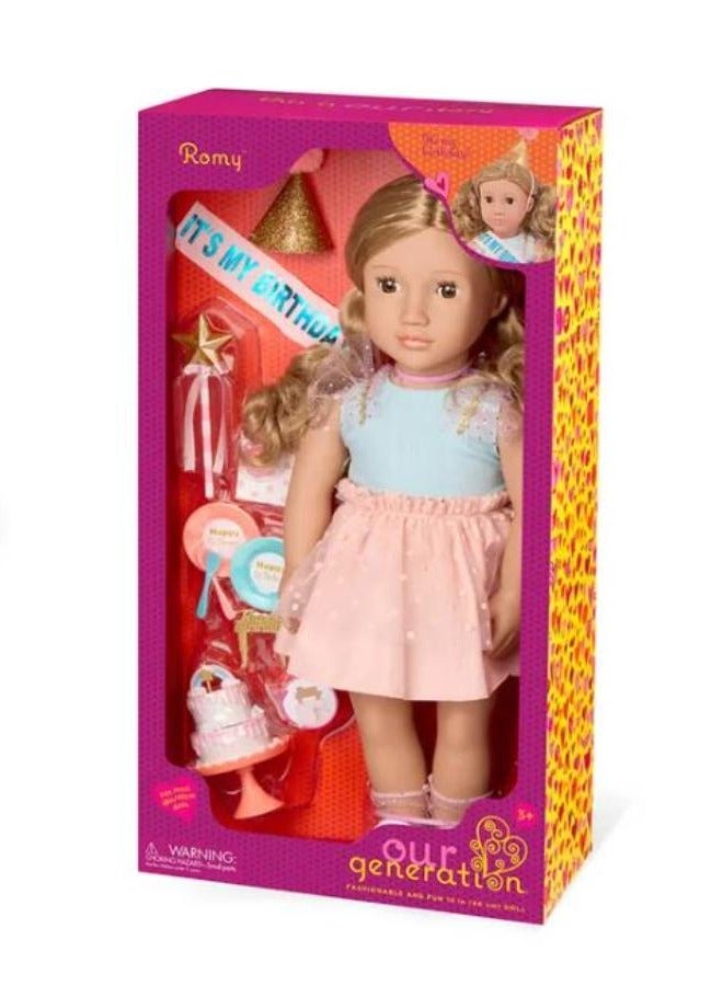 Our Generation - Romy Birthday Party Doll With Accessories