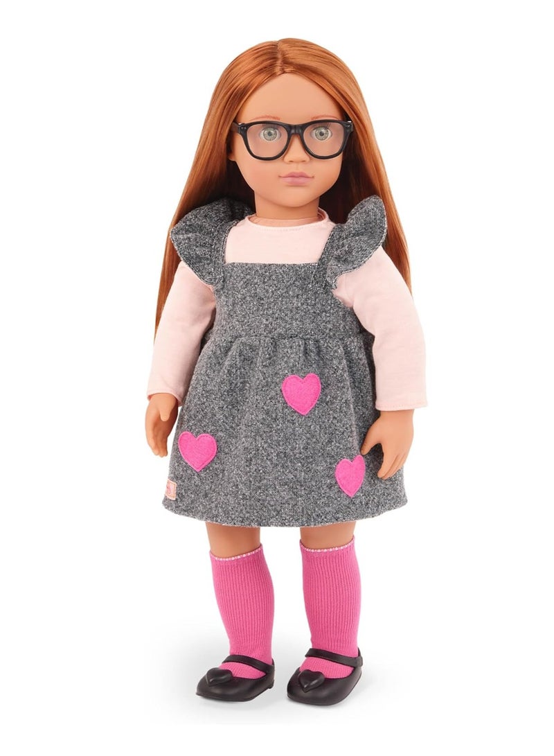 Our Generation - Kelly Doll In School Dress And Heart Patches