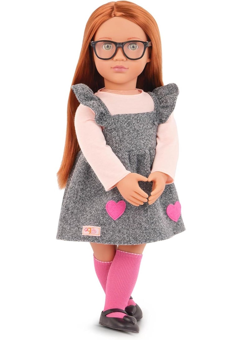 Our Generation - Kelly Doll In School Dress And Heart Patches