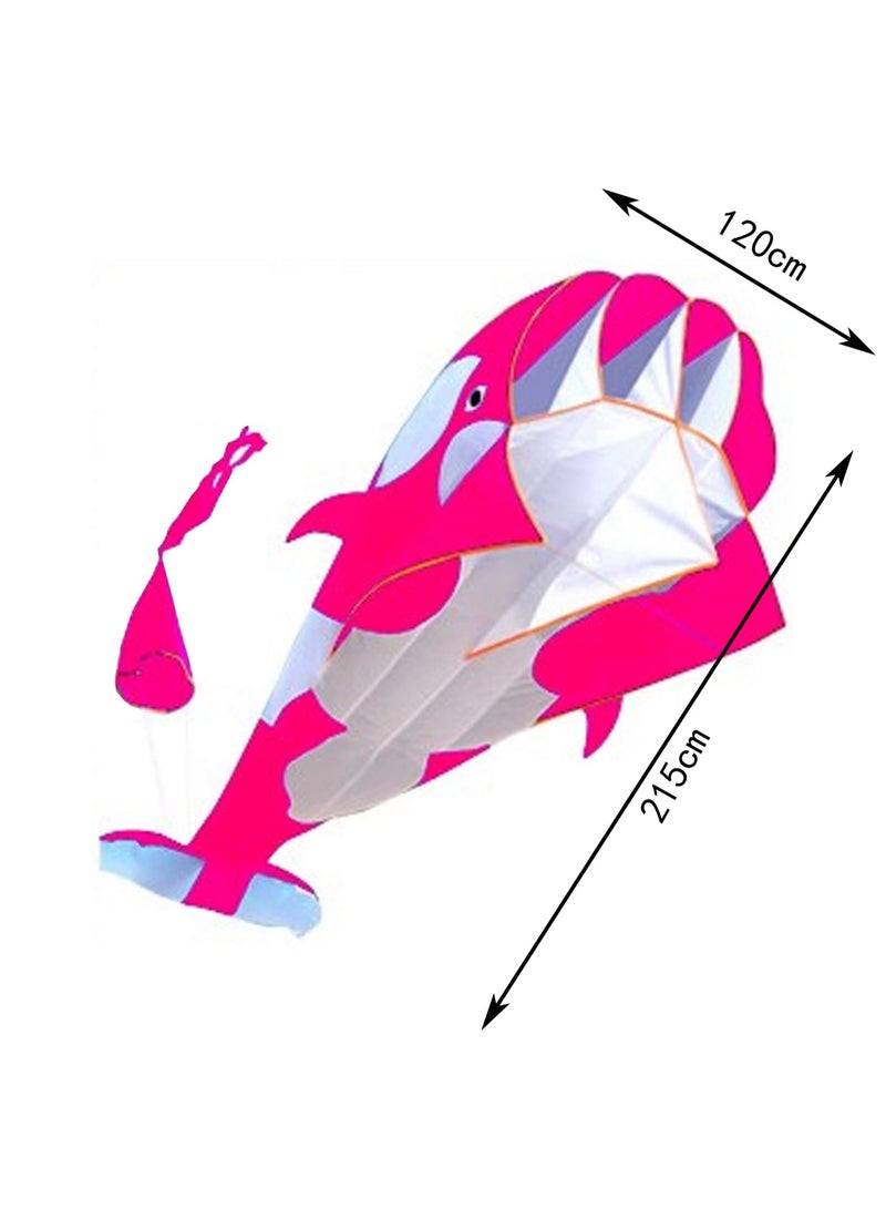 Rose Red Killer Whale Kite, Suitable For Children And Adults, Boneless Large Inflatable Mollusk Kite