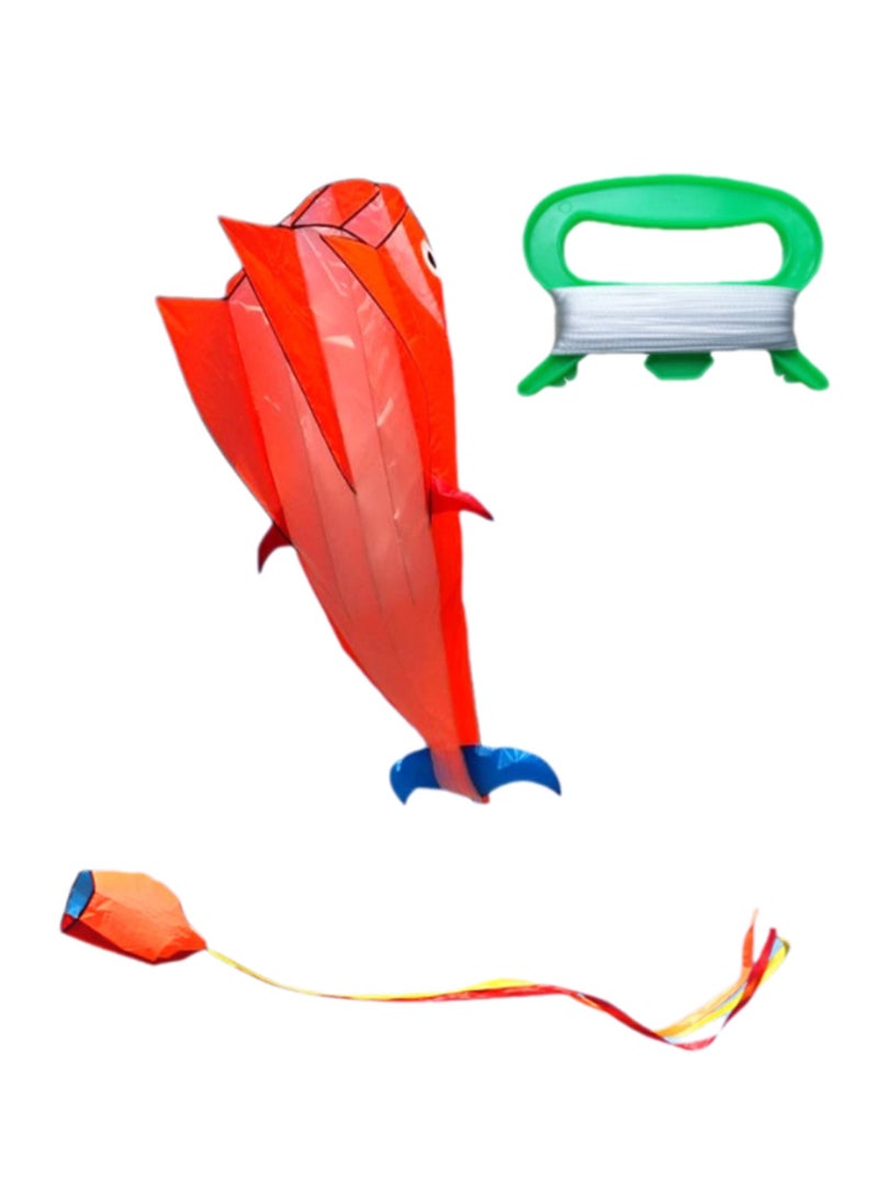 Orange Dolphin Kite For Kids And Adults, Boneless Large Inflatable Mollusk Kite