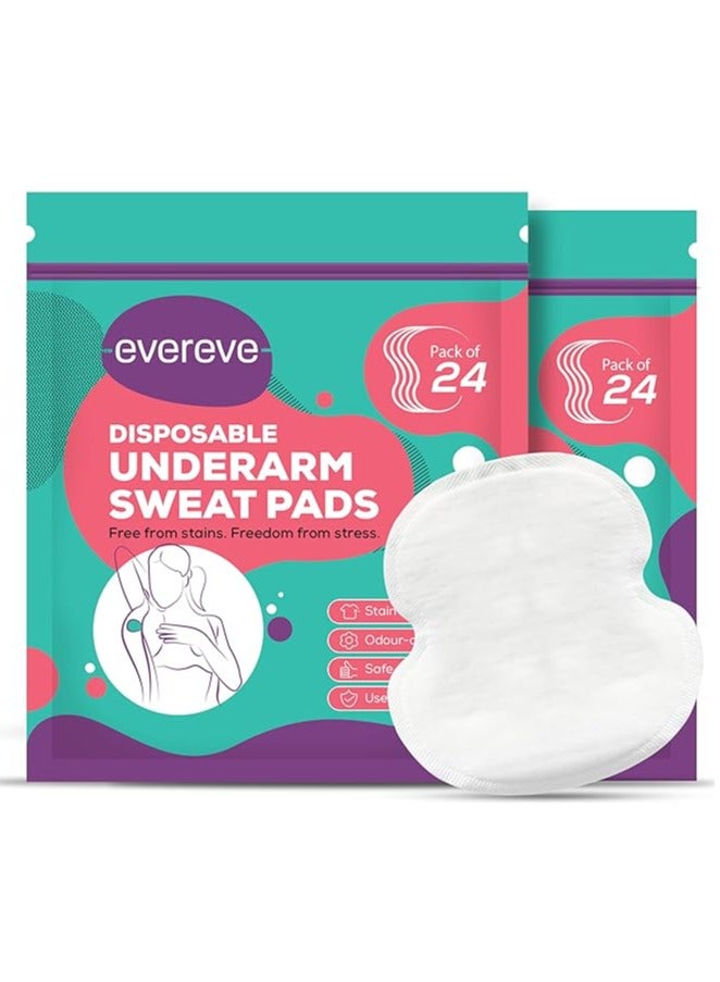 Evereve Disposable Underarm Sweat Pads (24's x 2) 48 pcs for Women & Men