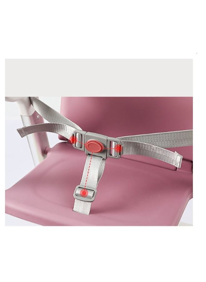 Baby Booster Seat with Safety Harness and Tray for Dining & Feeding - Foldable, Adjustable, 2-in-1 Baby Chair, Perfect for Home and Travel