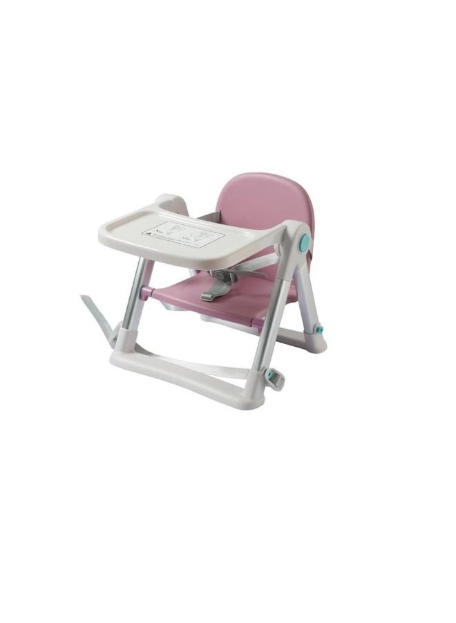Baby Booster Seat with Safety Harness and Tray for Dining & Feeding - Foldable, Adjustable, 2-in-1 Baby Chair, Perfect for Home and Travel