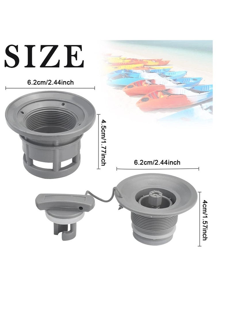 Replacement Air Valve for Inflatable Boats and Kayaks, 8 Teeth PVC Valve Cap, Compatible with Dinghies and Canoes