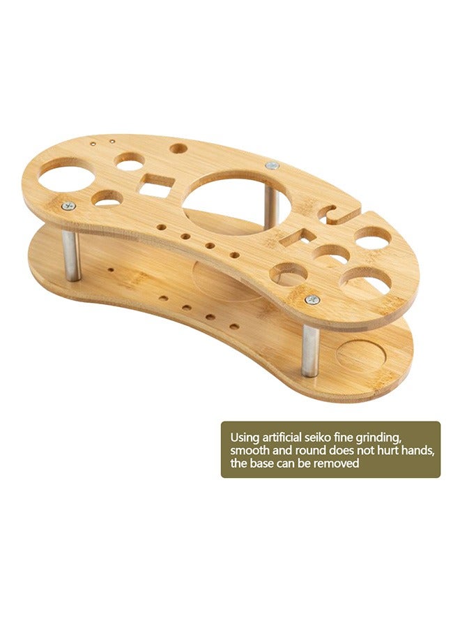 19 Piece Stainless Steel Cocktail Shaker Set with Stylish Bamboo Stand