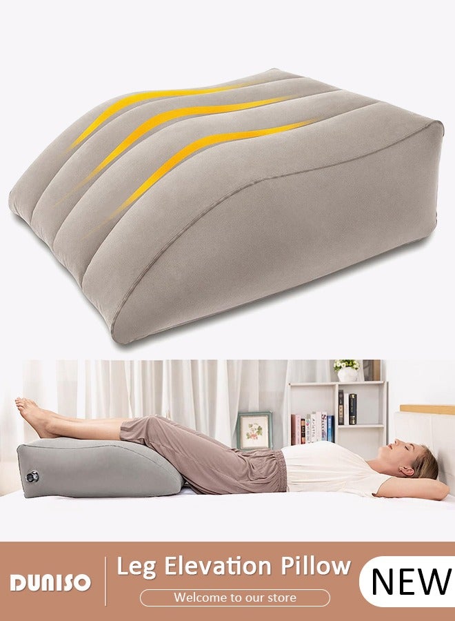 Comfort Leg Pillows for Sleeping, Inflatable Wedge Leg Elevation Pillow for improving Sleep Quality, Relieves Leg Pain, Hip & Knee Pain, Improves Blood Circulation, Used in injury recovery