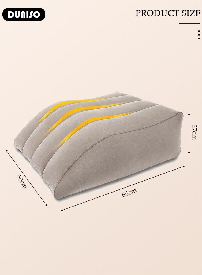 Comfort Leg Pillows for Sleeping, Inflatable Wedge Leg Elevation Pillow for improving Sleep Quality, Relieves Leg Pain, Hip & Knee Pain, Improves Blood Circulation, Used in injury recovery