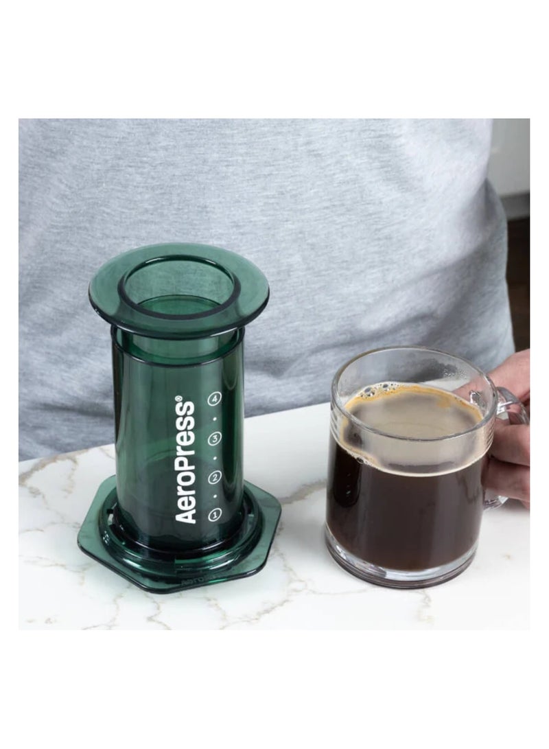 Coffee Maker, 3-in-1 Brewing, Portable, Made in USA, Clear Green - 1-2 Cups