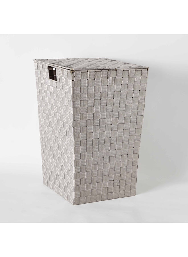 Strap Laundry Hamper With Lid 36 x 55 x 36 cm