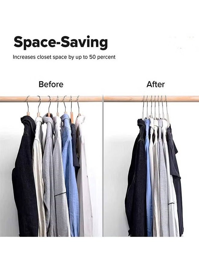 100 Velvet Hangers, Non-Slip Hangers-Space Saving, Beige