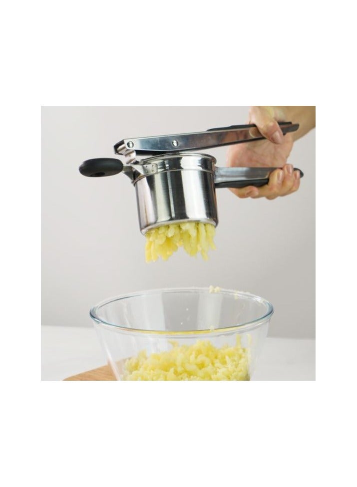 Stainless Steel Potato Masher & Citrus Press Juicer, Premium Manual Fruit Masher, Heavy-Duty Lemon Squeezer for Easy Pureeing & Juicing