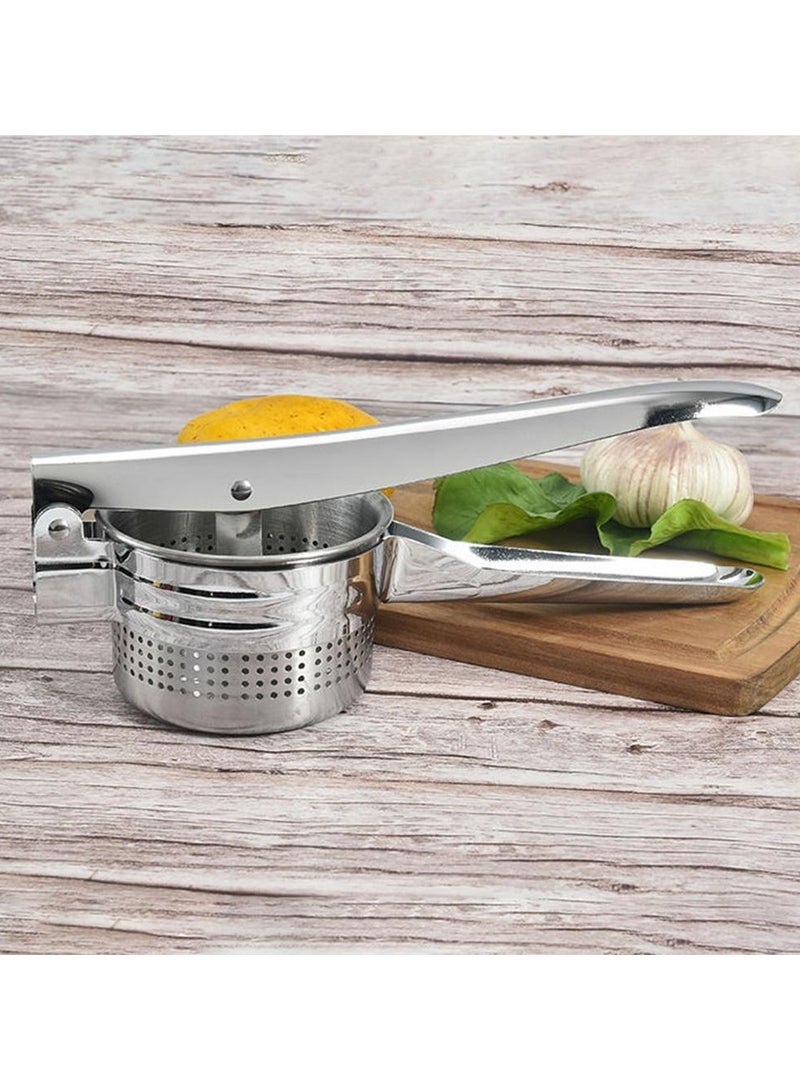 Stainless Steel Potato Masher & Citrus Press Juicer, Premium Manual Fruit Masher, Heavy-Duty Lemon Squeezer for Easy Pureeing & Juicing