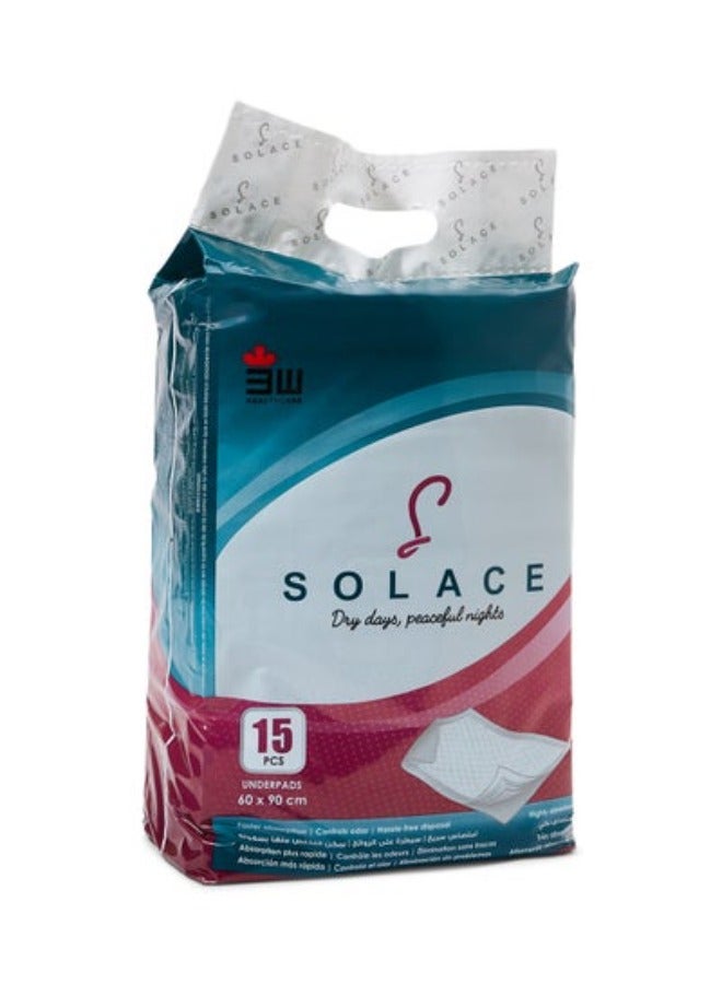 Solace Underpads 90cm x 60cm, Disposable Underpads, Incontinence Pads, Bed Protection, Super Absorbent Protection for Kids, Adults, Elderly & Pet Training