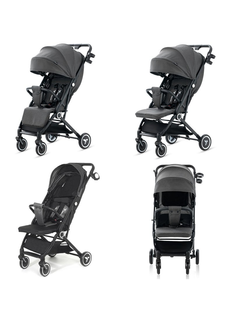 TEKNUM Travel Cabin Stroller with Coffee Cup Holder - Slate Grey