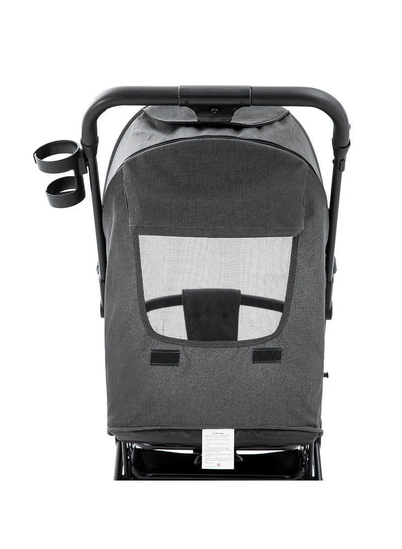 TEKNUM Travel Cabin Stroller with Coffee Cup Holder - Slate Grey