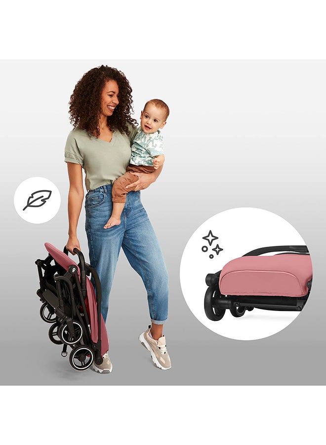 2 in1 Indy2 Lightweight Stroller + Mink Car Seat - Dahlia Pink