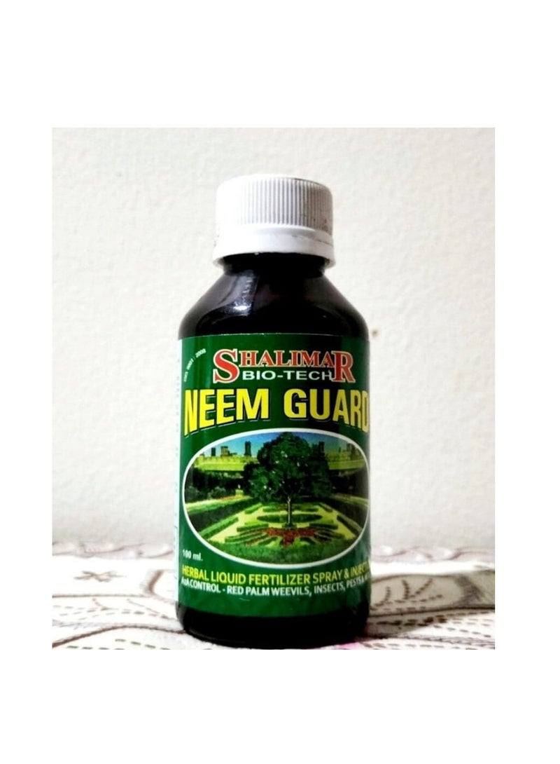 Neem Guard Insecticide is a Bio Tech Neem Oil Liquid Spray Designed to Protect All Types of Plants from a Wide Range of Pests With a 1 Liter Bottle Neem Oil Solution is Ideal for Both Residential and Commercial use Offering a Natural and Eco Friendly Approach to Pest Control.
