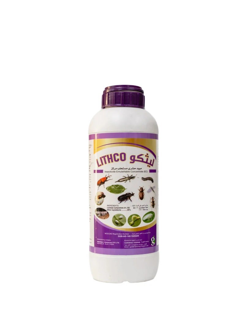 LITHCO Insecticide Pesticide EC 250ml is a Versatile and Effective Solution Designed for Controlling a Wide Range of Insect Pests on Both Indoor and Outdoor Plants.