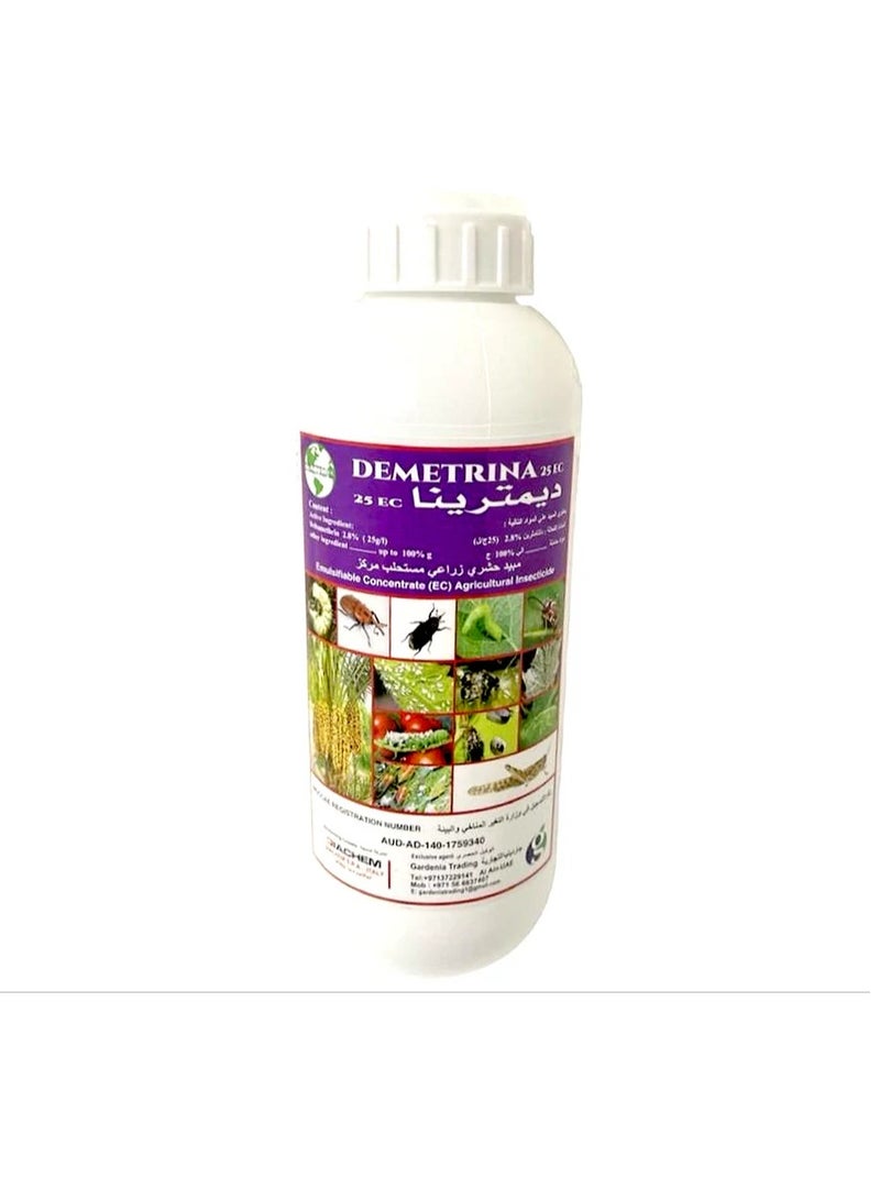 Wopro Demetrina  Deltamethrin 2.5% Agriculture Insecticide Pesticide For Plants 1Ltr is a Powerful Agriculture Insecticide that Uses Deltamethrin as its Active Ingredient to Control a Wide Range of Pests Affecting Plants.