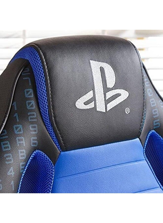 X-Rocker 43322 Legend Gaming Chair, Built-in Subwoofer, Supportive Armrests, 2.1 Audio System, Wireless and Bluetooth Connectivity, Black / Blue | 5139401