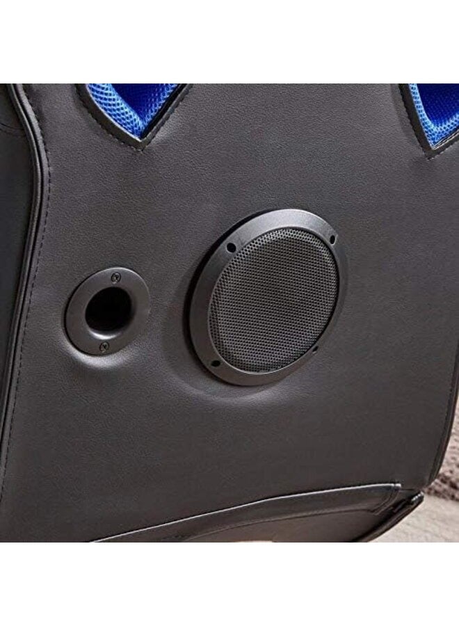 X-Rocker 43322 Legend Gaming Chair, Built-in Subwoofer, Supportive Armrests, 2.1 Audio System, Wireless and Bluetooth Connectivity, Black / Blue | 5139401