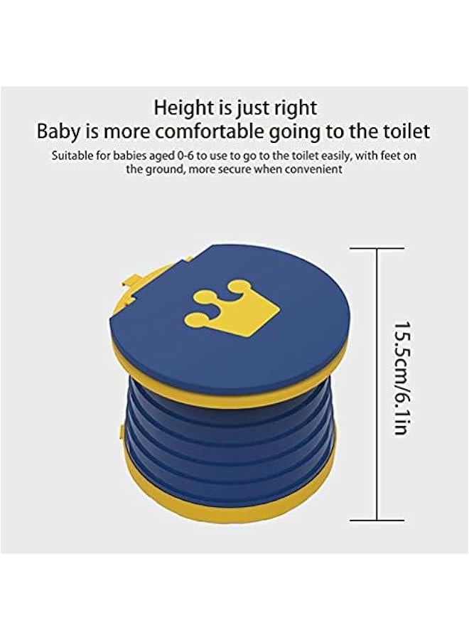 1Pcs Portable Baby Potty Toilet for Kids Travel, Folding Potty Child Training Seat, Lightweight Portable Toilet for Travel Home Car Camping Use for Kids Baby