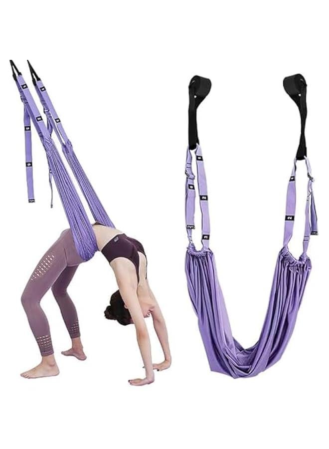 Areial Yoga Straps for Stretching, Stretchable Yoga Strap Belt Leg Strecher for Increased Flexibility, Swing Hammock Stretching Band Yoga Equipment for Fitness Dancing Ballet Gymnastics Stuff