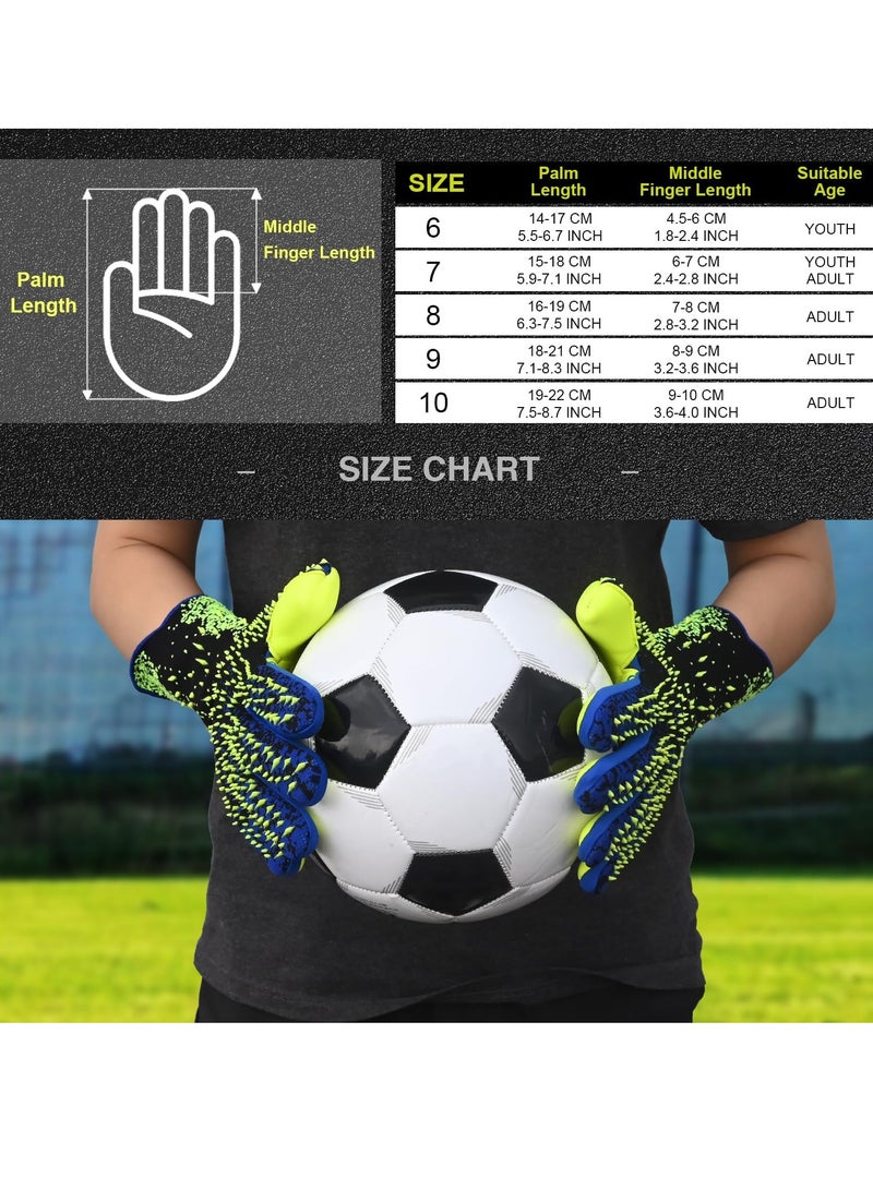 Ultimate Grip Football Gloves for Goalkeepers and Receivers, Perfect for Training and Matches, Suitable for Men, Boys, Youth, and Kids