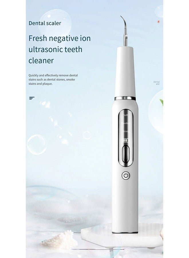 Portable Ultrasonic Tooth Cleaner - Home Use Dental Plaque Remover