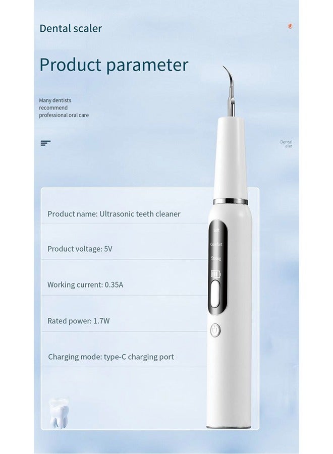 Portable Ultrasonic Tooth Cleaner - Home Use Dental Plaque Remover