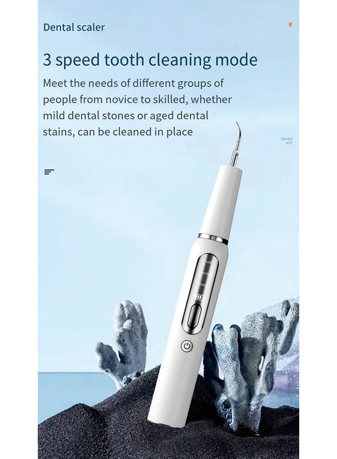 Portable Ultrasonic Tooth Cleaner - Home Use Dental Plaque Remover