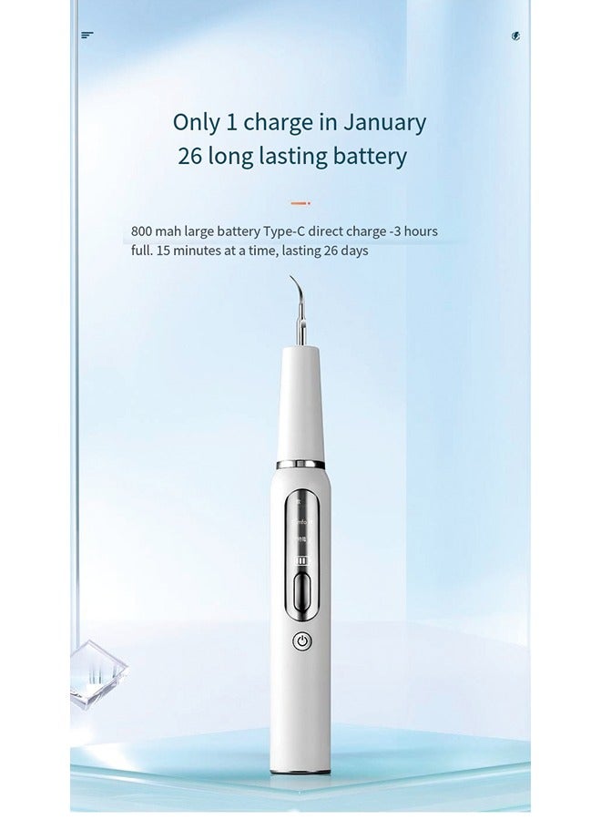 Portable Ultrasonic Tooth Cleaner - Home Use Dental Plaque Remover