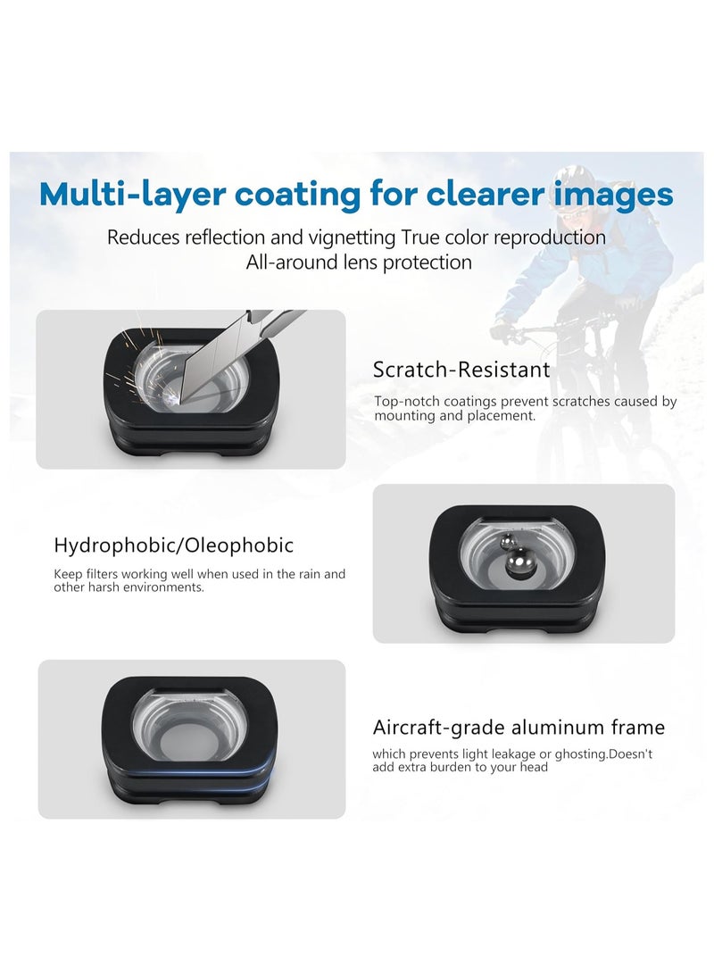 DJI Pocket 3 Wide Angle Lens Filter - Multi-Coated HD Optical Correction Glass, Magnetic Aluminum Version for Enhanced Protection and Visual Clarity in Action Camera Accessories.