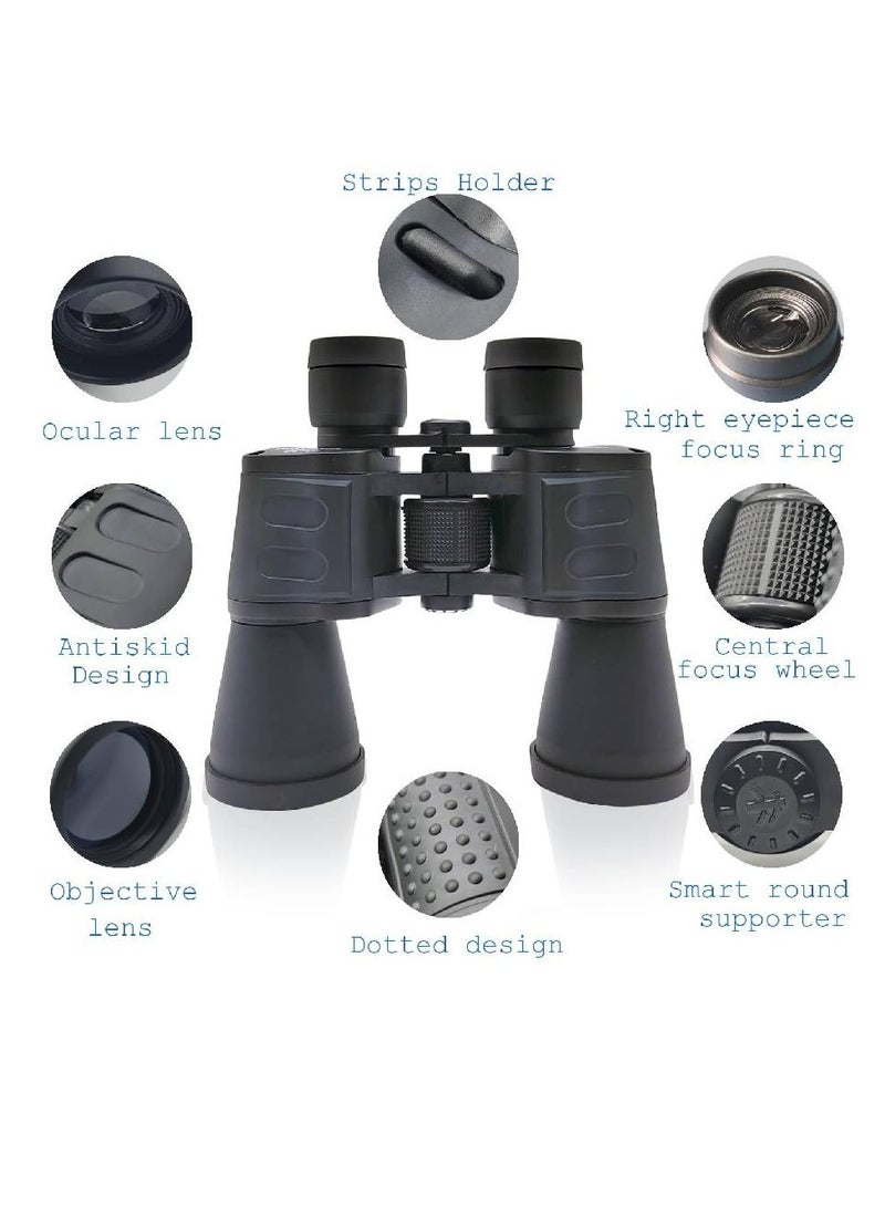 20X50 Large Eyepiece Binoculars High Definition Binoculars Low-light Night Vision Outdoor Travel Telescope