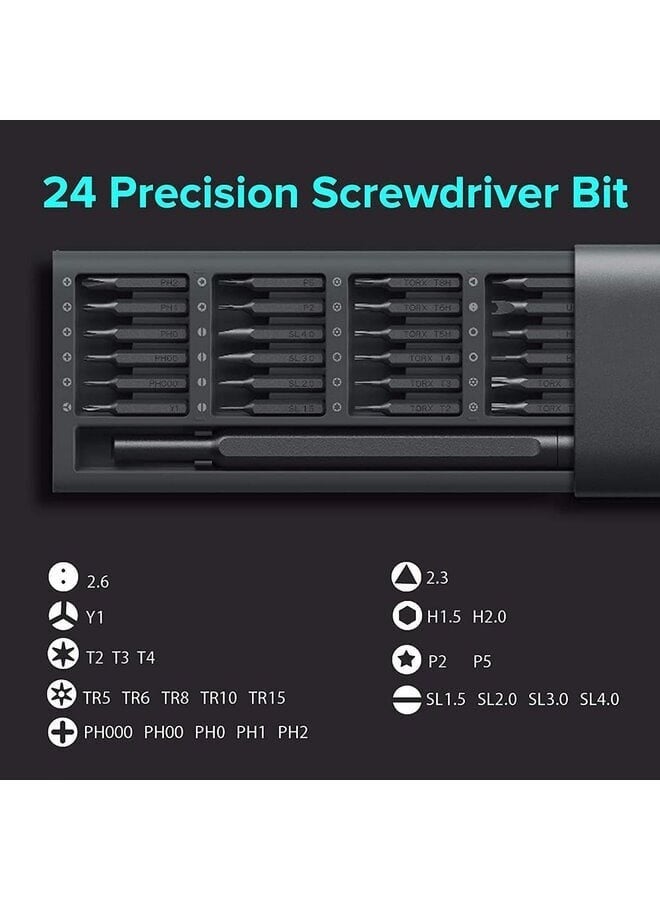 Xiaomi Precision Screwdriver Set | 24 Magnetic Driver Bit Set | Pocket Screwdriver Tool Set | Mini Screwdriver Kit | Repair Tool Kit