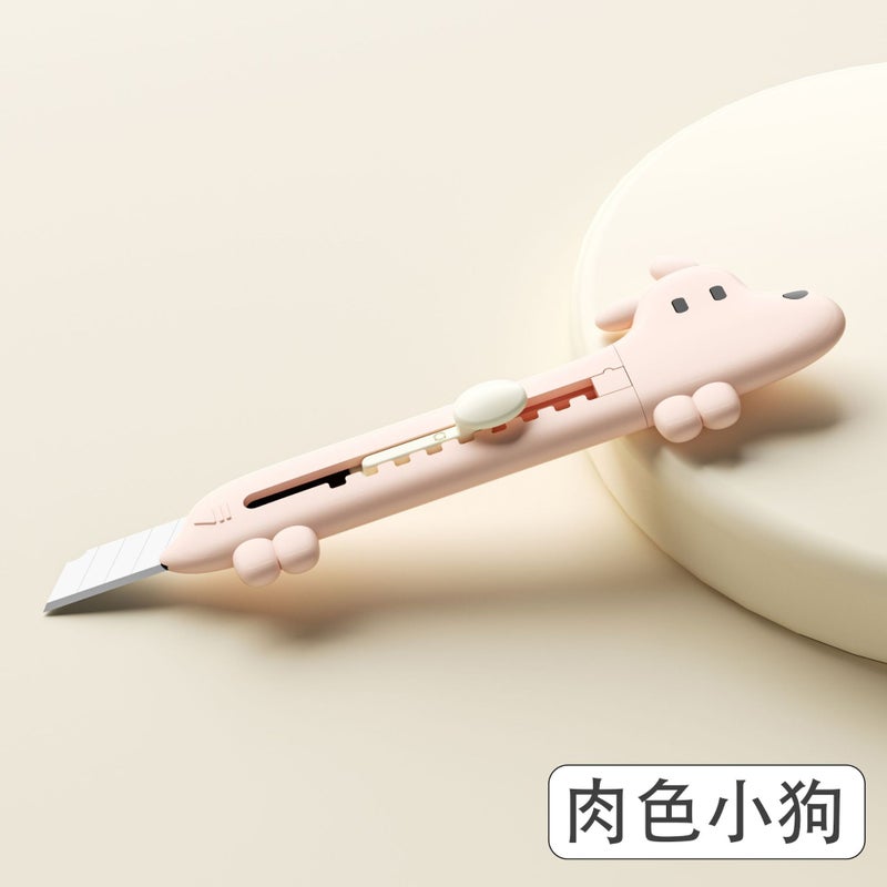 Creative Cartoon Dog Design Craft Knife for OfficeLight pink dog Light pink dog