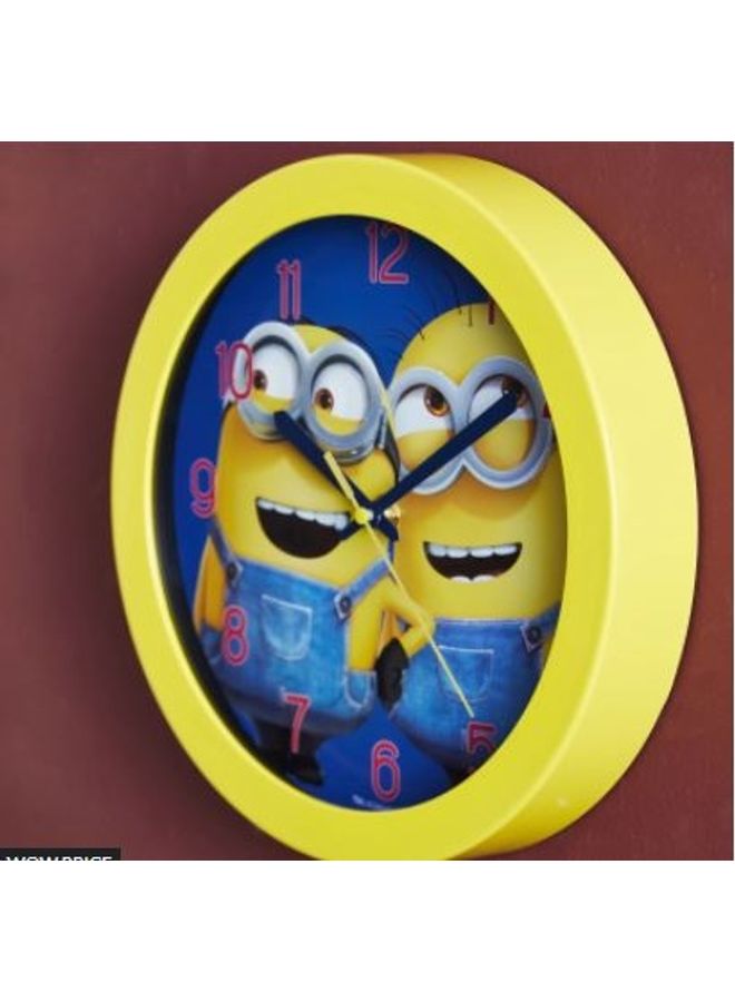 Minions Wall Clock Yellow/Blue 24.5x24.5cm