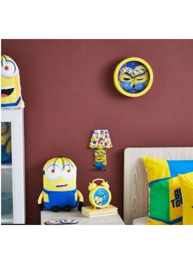 Minions Wall Clock Yellow/Blue 24.5x24.5cm