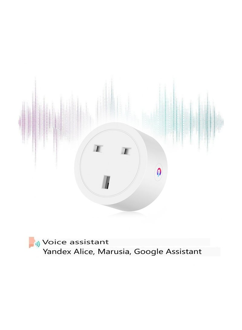 Smart socket with Wi-Fi, consumption monitoring, Yandex Alisa, Marusia, Google Home, Smart Power Plug 16A