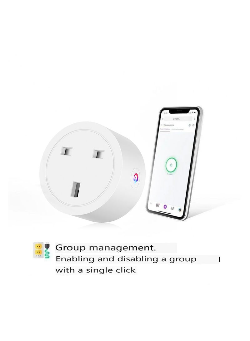 Smart socket with Wi-Fi, consumption monitoring, Yandex Alisa, Marusia, Google Home, Smart Power Plug 16A