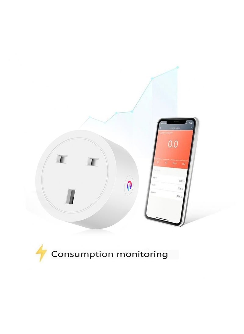 Smart socket with Wi-Fi, consumption monitoring, Yandex Alisa, Marusia, Google Home, Smart Power Plug 16A